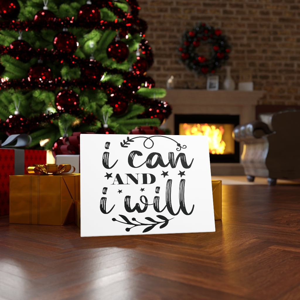 Scripture Walls Inspirational Wall Art I Can And I Will Wall Art Motivation Wall Decor for Home Office Gym Inspiring Success Quote Print Ready to Hang Unframed-Express Your Love Gifts