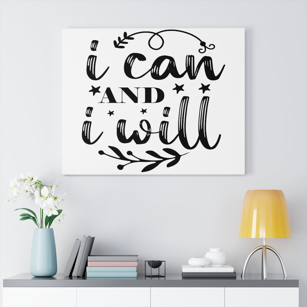 Scripture Walls Inspirational Wall Art I Can And I Will Wall Art Motivation Wall Decor for Home Office Gym Inspiring Success Quote Print Ready to Hang Unframed-Express Your Love Gifts