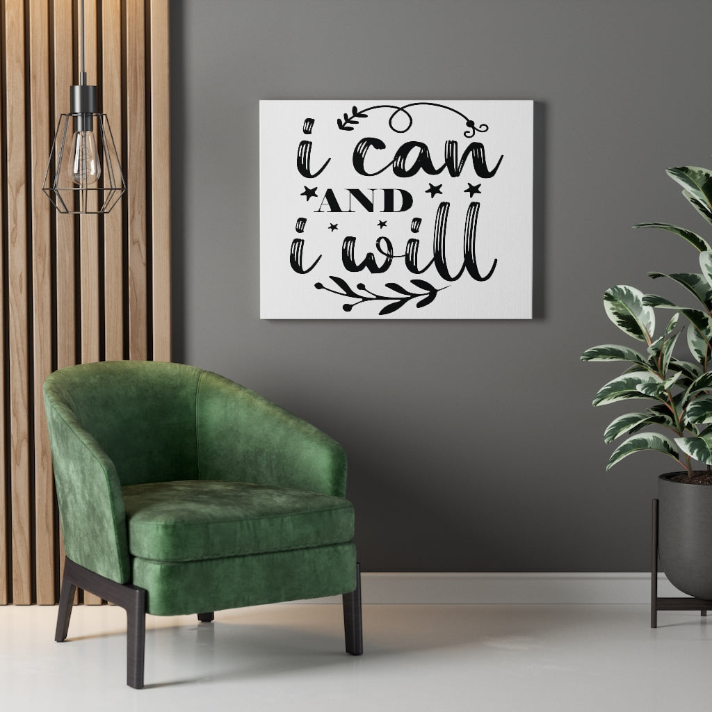 Scripture Walls Inspirational Wall Art I Can And I Will Wall Art Motivation Wall Decor for Home Office Gym Inspiring Success Quote Print Ready to Hang Unframed-Express Your Love Gifts