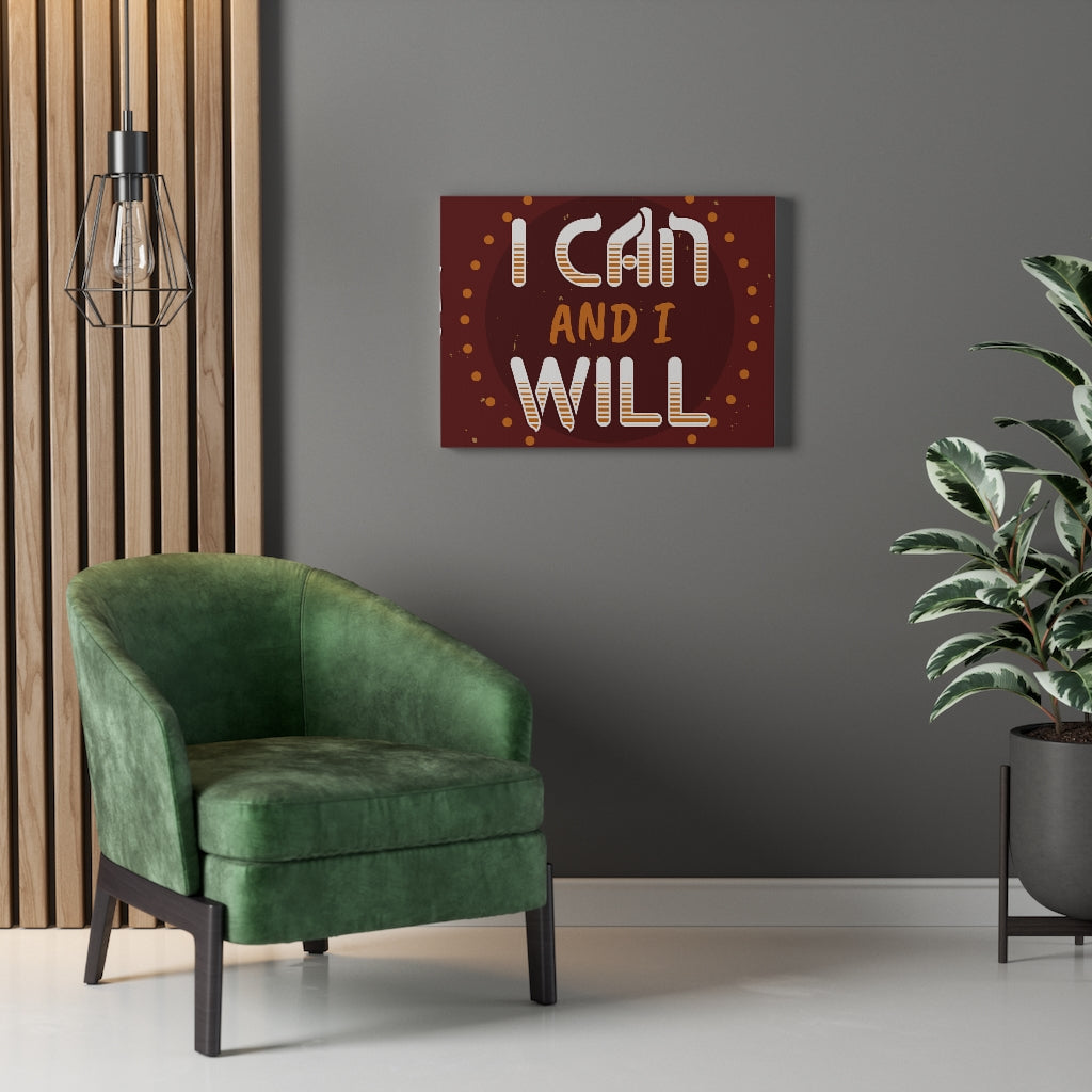 Scripture Walls Inspirational Wall Art I Can And I Will Wall Art Motivational Motto Inspiring Prints Artwork Decor Ready to Hang Unframed-Express Your Love Gifts