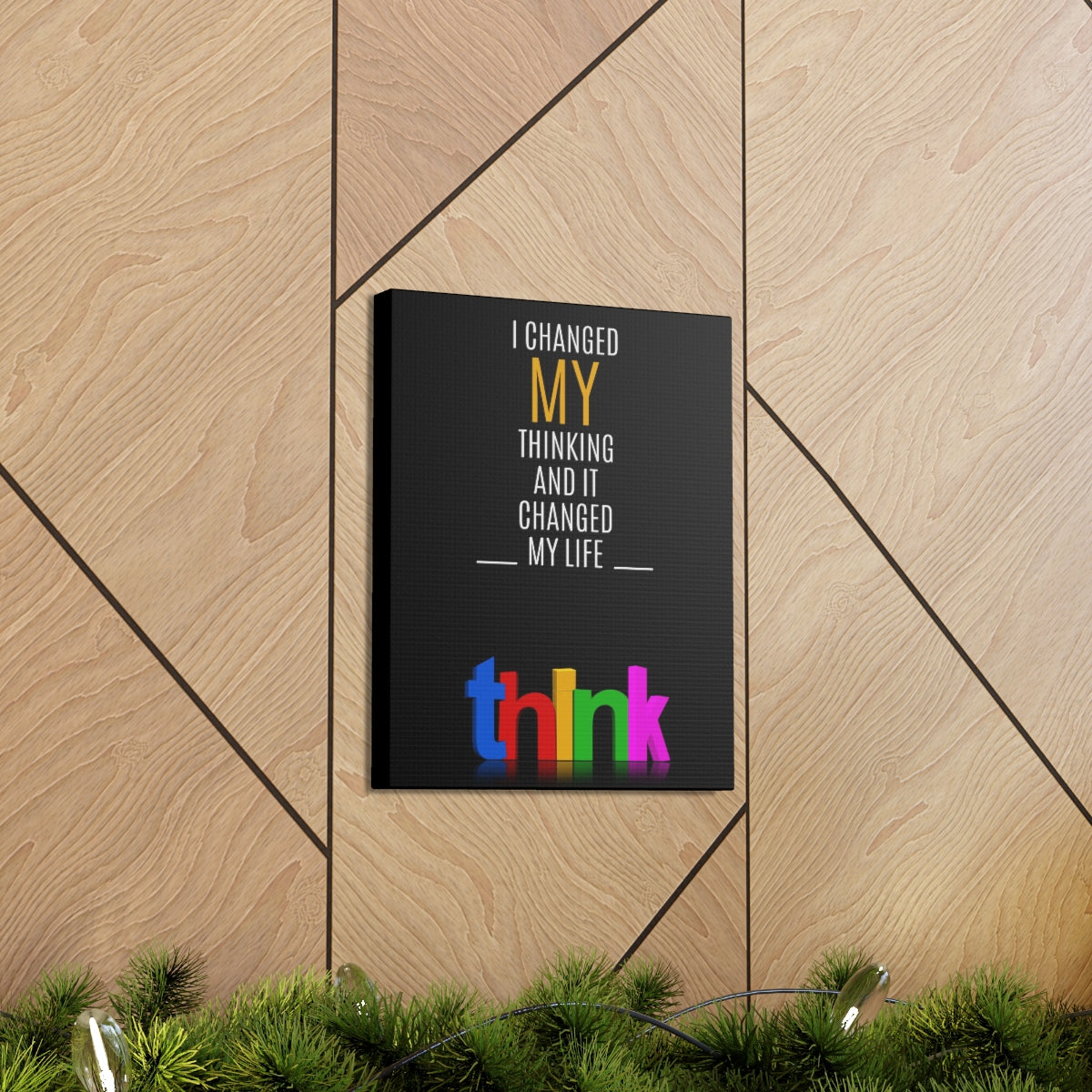 Scripture Walls Inspirational Wall Art I Changed My Thinking Motivation Wall Decor for Home Office Gym Inspiring Success Quote Print Ready to Hang Unframed-Express Your Love Gifts