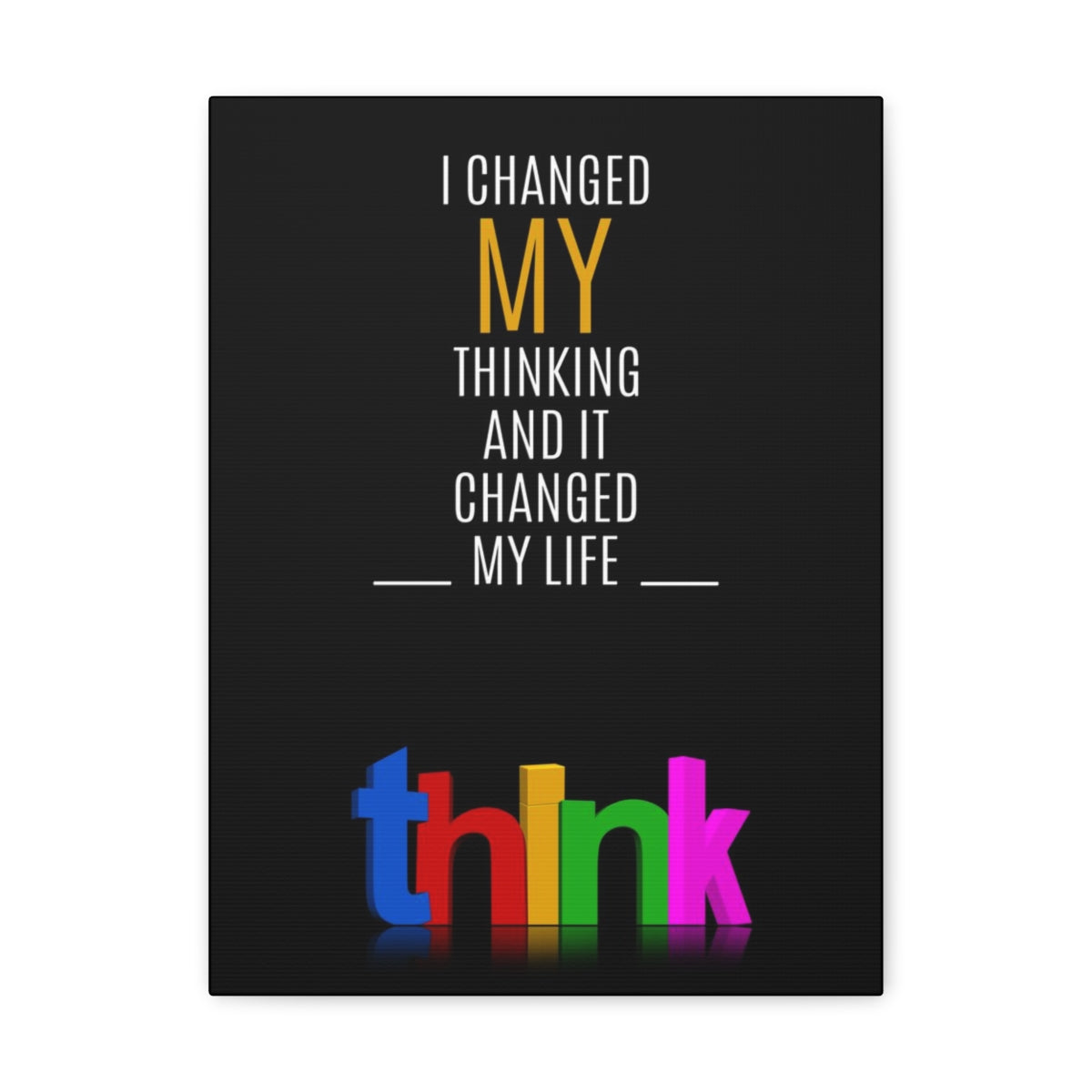 Scripture Walls Inspirational Wall Art I Changed My Thinking Motivation Wall Decor for Home Office Gym Inspiring Success Quote Print Ready to Hang Unframed-Express Your Love Gifts