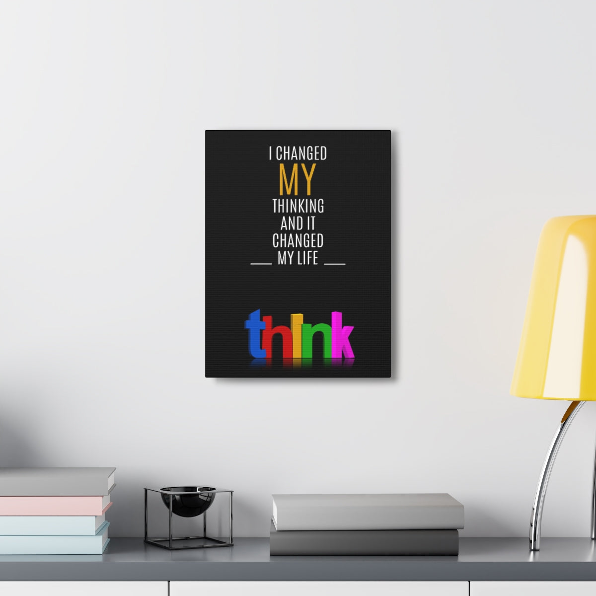 Scripture Walls Inspirational Wall Art I Changed My Thinking Motivation Wall Decor for Home Office Gym Inspiring Success Quote Print Ready to Hang Unframed-Express Your Love Gifts