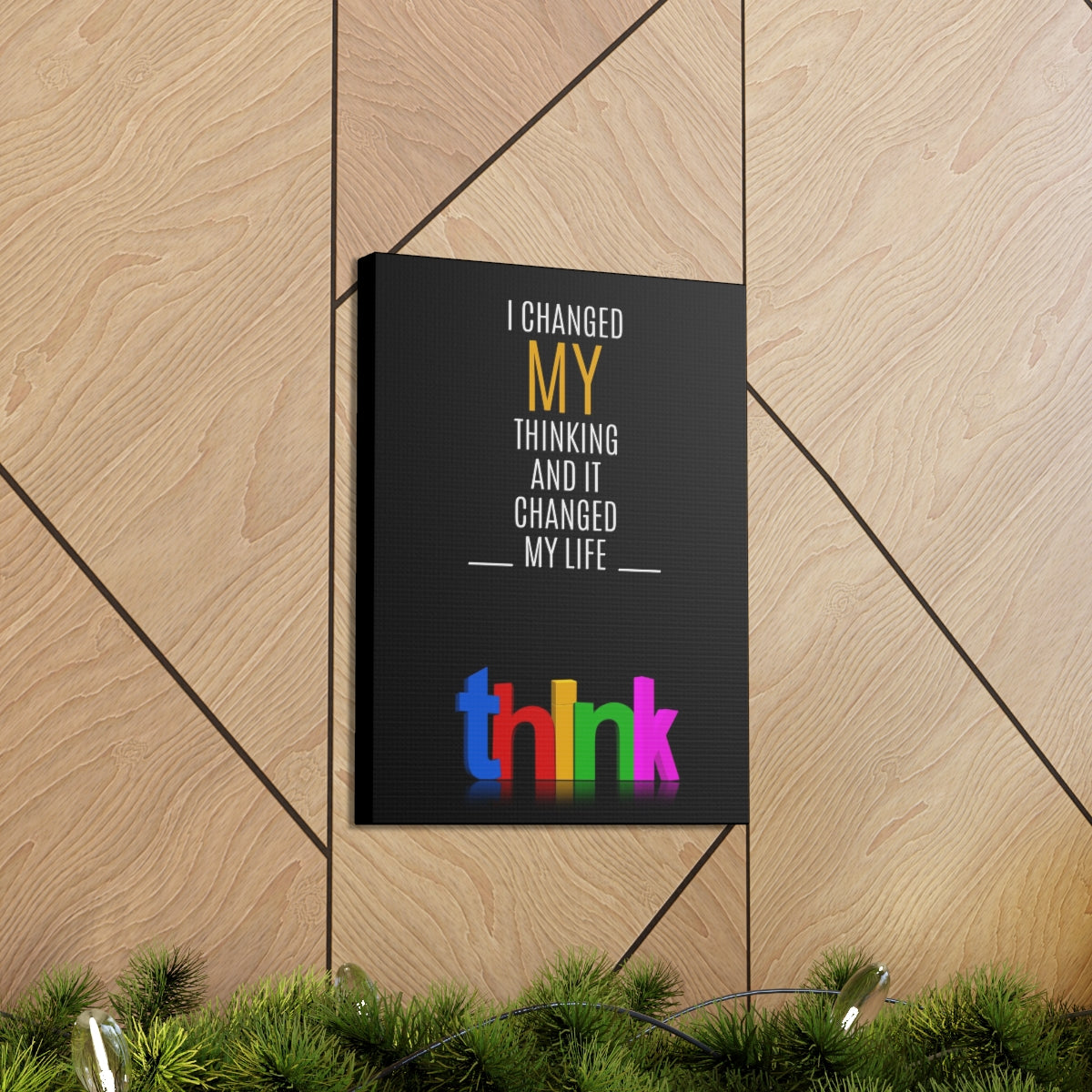 Scripture Walls Inspirational Wall Art I Changed My Thinking Motivation Wall Decor for Home Office Gym Inspiring Success Quote Print Ready to Hang Unframed-Express Your Love Gifts
