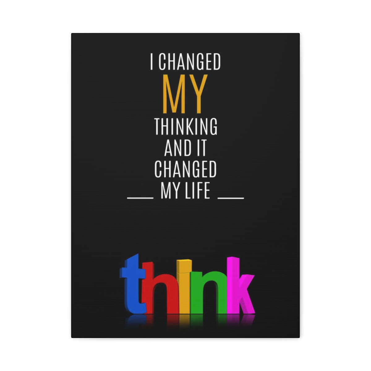 Scripture Walls Inspirational Wall Art I Changed My Thinking Motivation Wall Decor for Home Office Gym Inspiring Success Quote Print Ready to Hang Unframed-Express Your Love Gifts