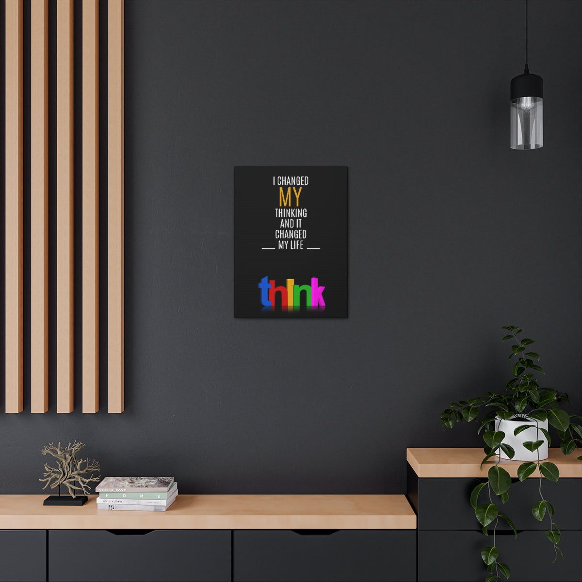 Scripture Walls Inspirational Wall Art I Changed My Thinking Motivation Wall Decor for Home Office Gym Inspiring Success Quote Print Ready to Hang Unframed-Express Your Love Gifts