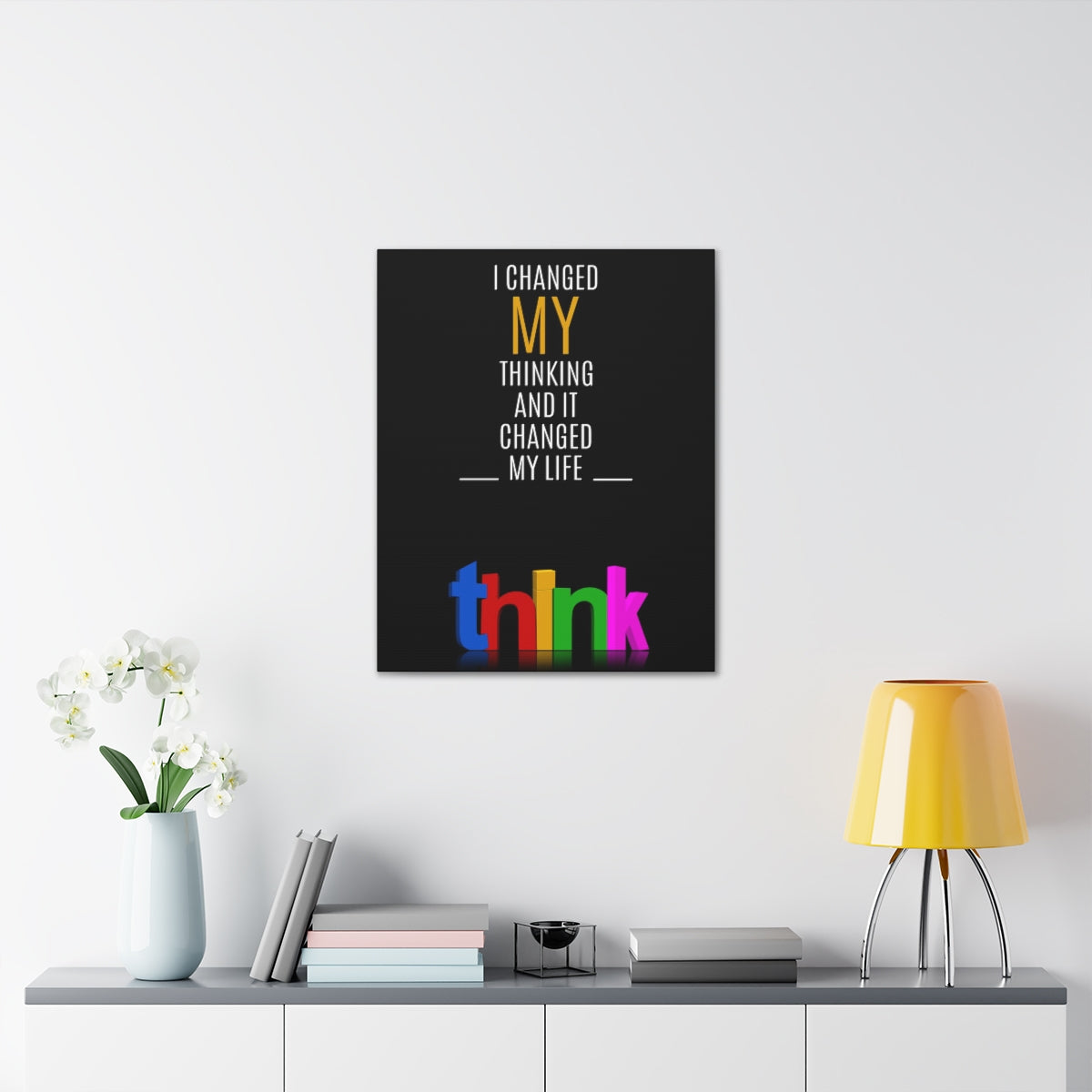 Scripture Walls Inspirational Wall Art I Changed My Thinking Motivation Wall Decor for Home Office Gym Inspiring Success Quote Print Ready to Hang Unframed-Express Your Love Gifts