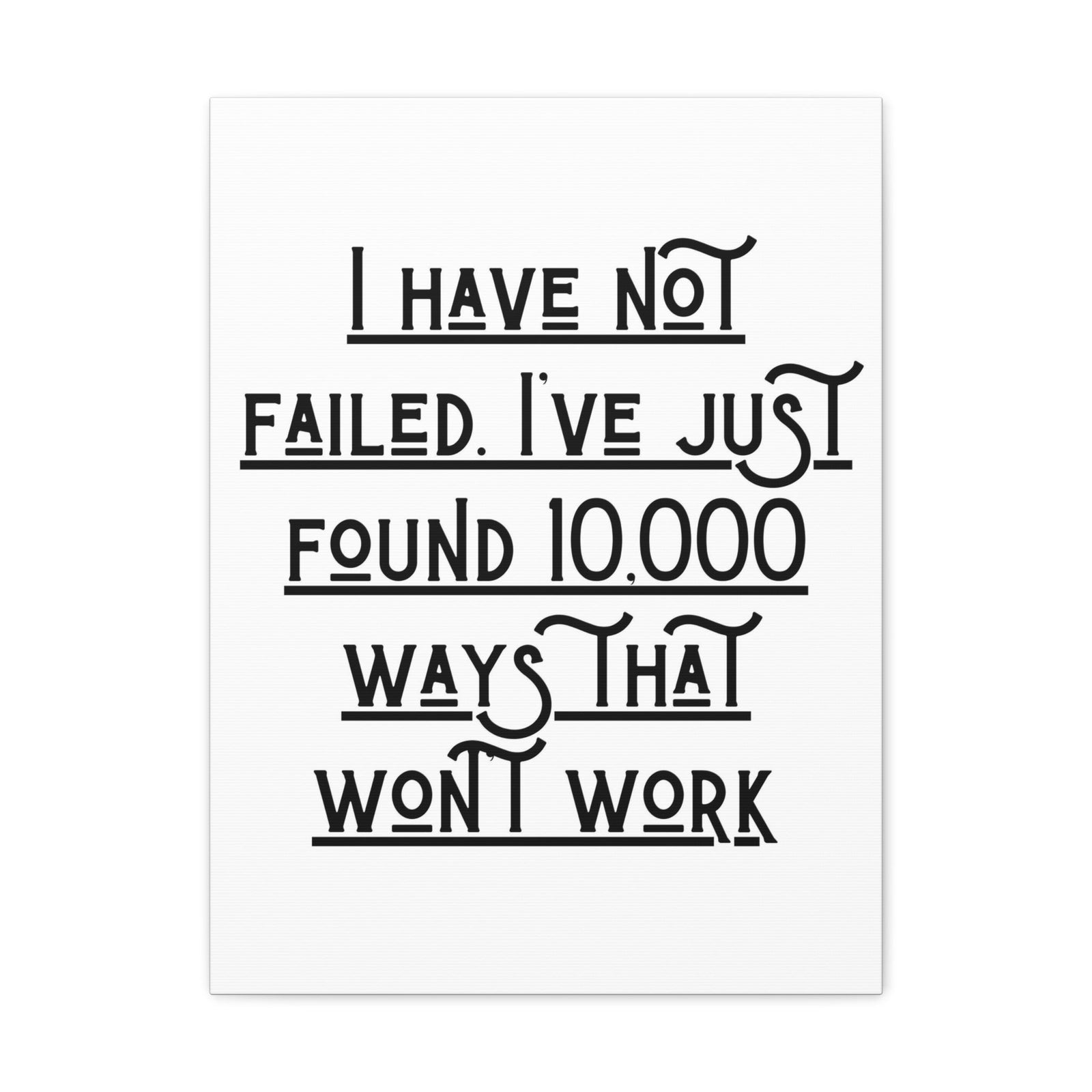 Scripture Walls Inspirational Wall Art I Have Not Failed 1 Corinthians 1:9 Motivation Wall Decor for Home Office Gym Inspiring Success Quote Print Ready to Hang Unframed-Express Your Love Gifts