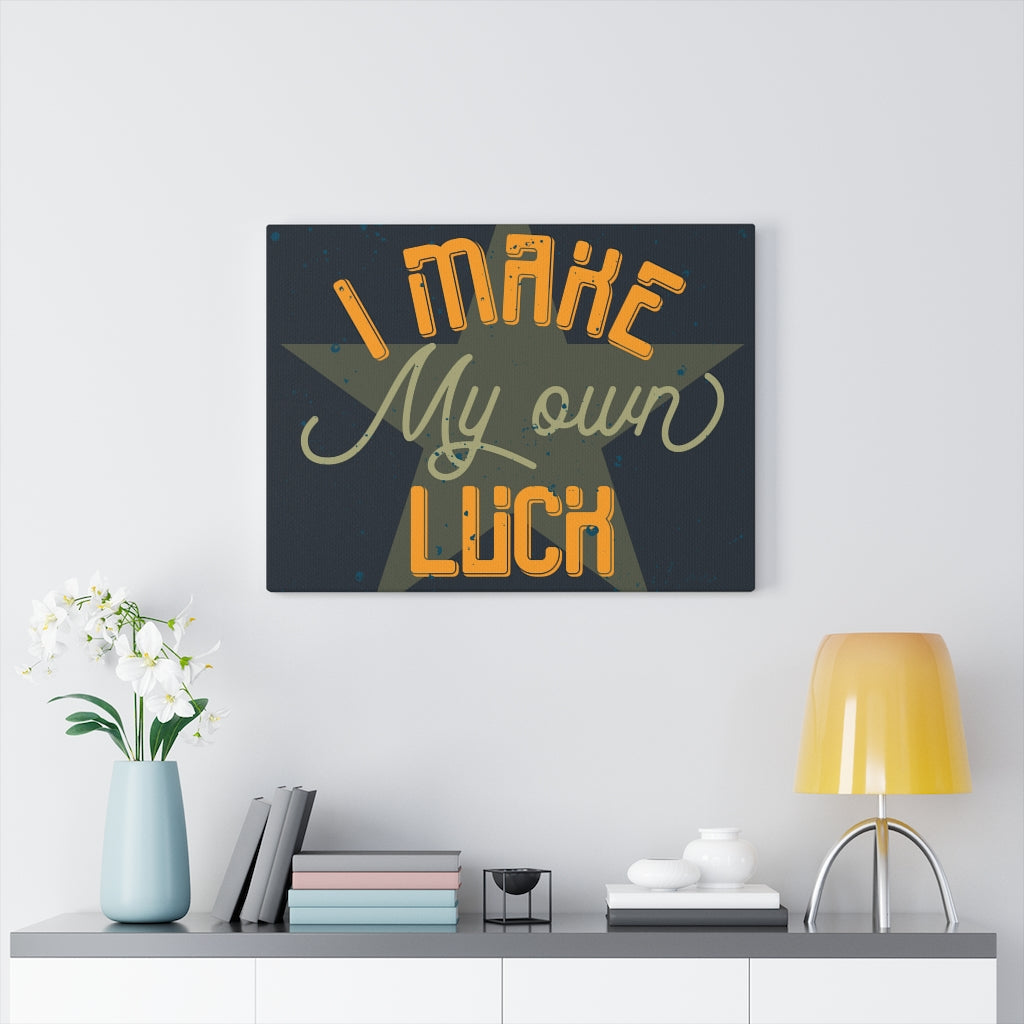Scripture Walls Inspirational Wall Art I Make My Own Luck Wall Art Motivational Motto Inspiring Prints Artwork Decor Ready to Hang Unframed-Express Your Love Gifts
