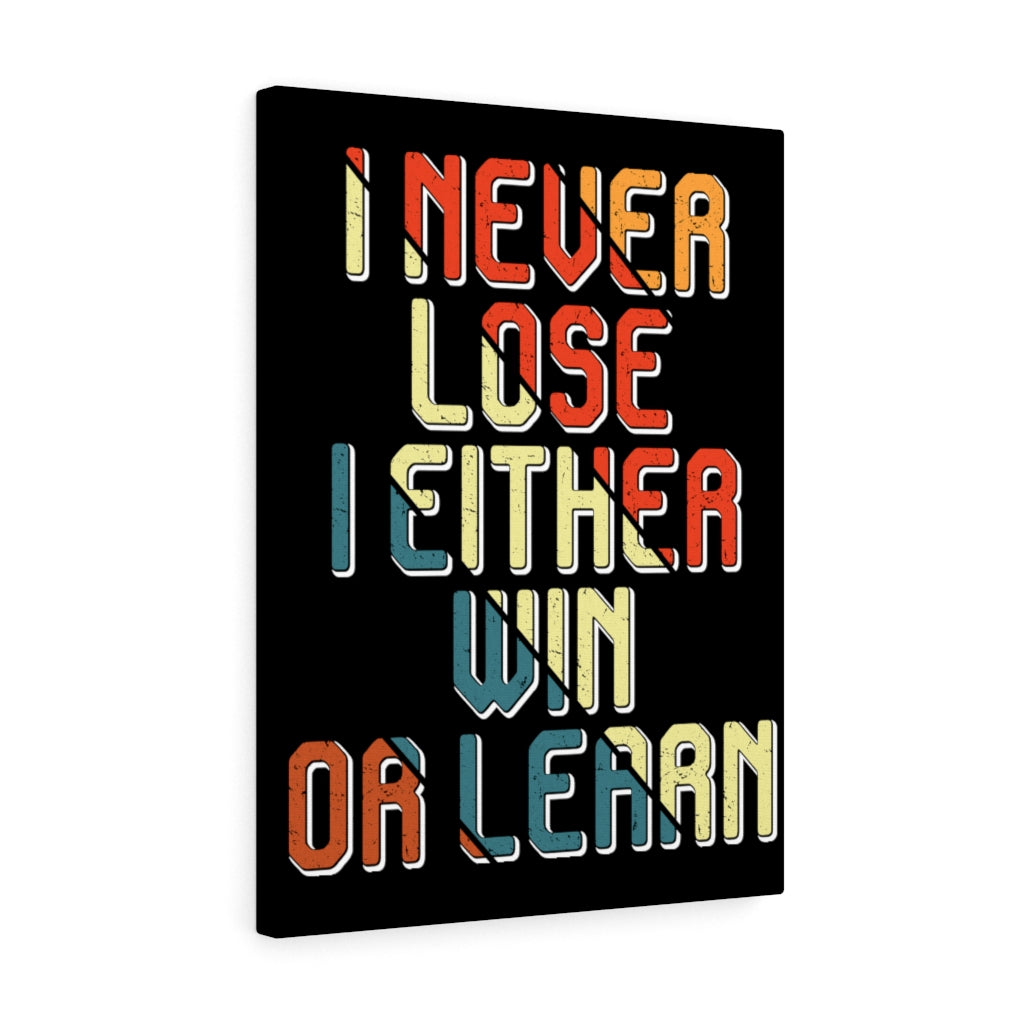 Scripture Walls Inspirational Wall Art I Win or Learn Wall Art Motivational Motto Inspiring Prints Artwork Decor Ready to Hang Unframed-Express Your Love Gifts