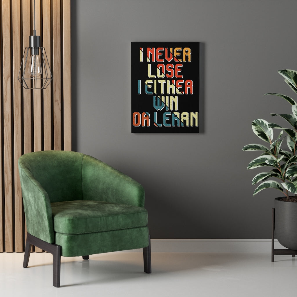 Scripture Walls Inspirational Wall Art I Win or Learn Wall Art Motivational Motto Inspiring Prints Artwork Decor Ready to Hang Unframed-Express Your Love Gifts