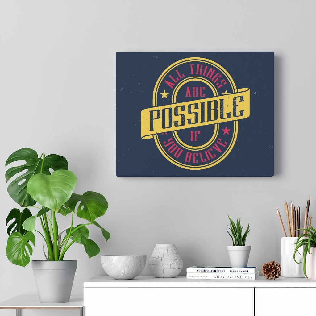 Scripture Walls Inspirational Wall Art If You Believe Blue Wall Art Motivational Motto Inspiring Prints Artwork Decor Ready to Hang Unframed-Express Your Love Gifts