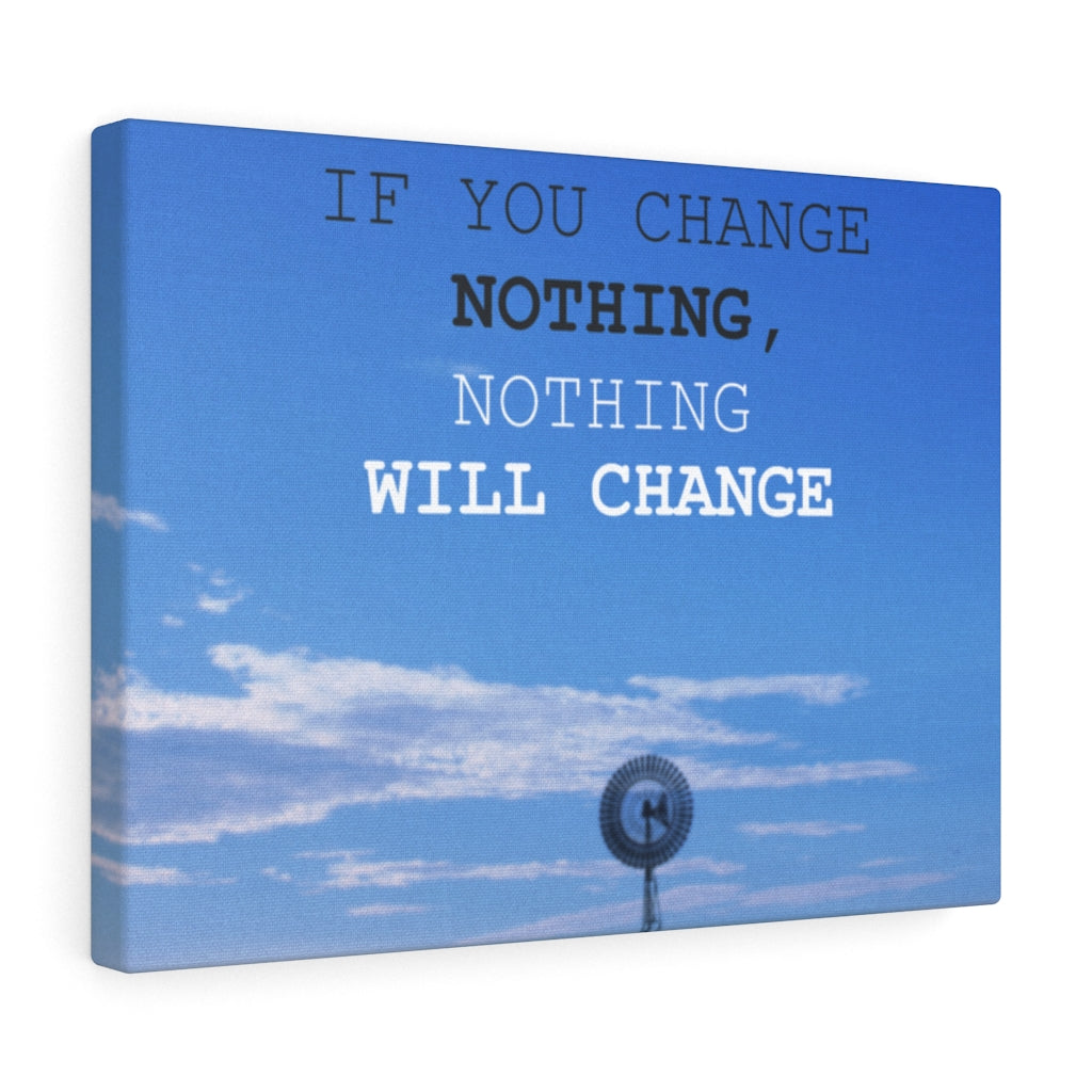 Scripture Walls Inspirational Wall Art If You Change Nothing Blue Motivational Print Ready to Hang Artwork Unframed-Express Your Love Gifts