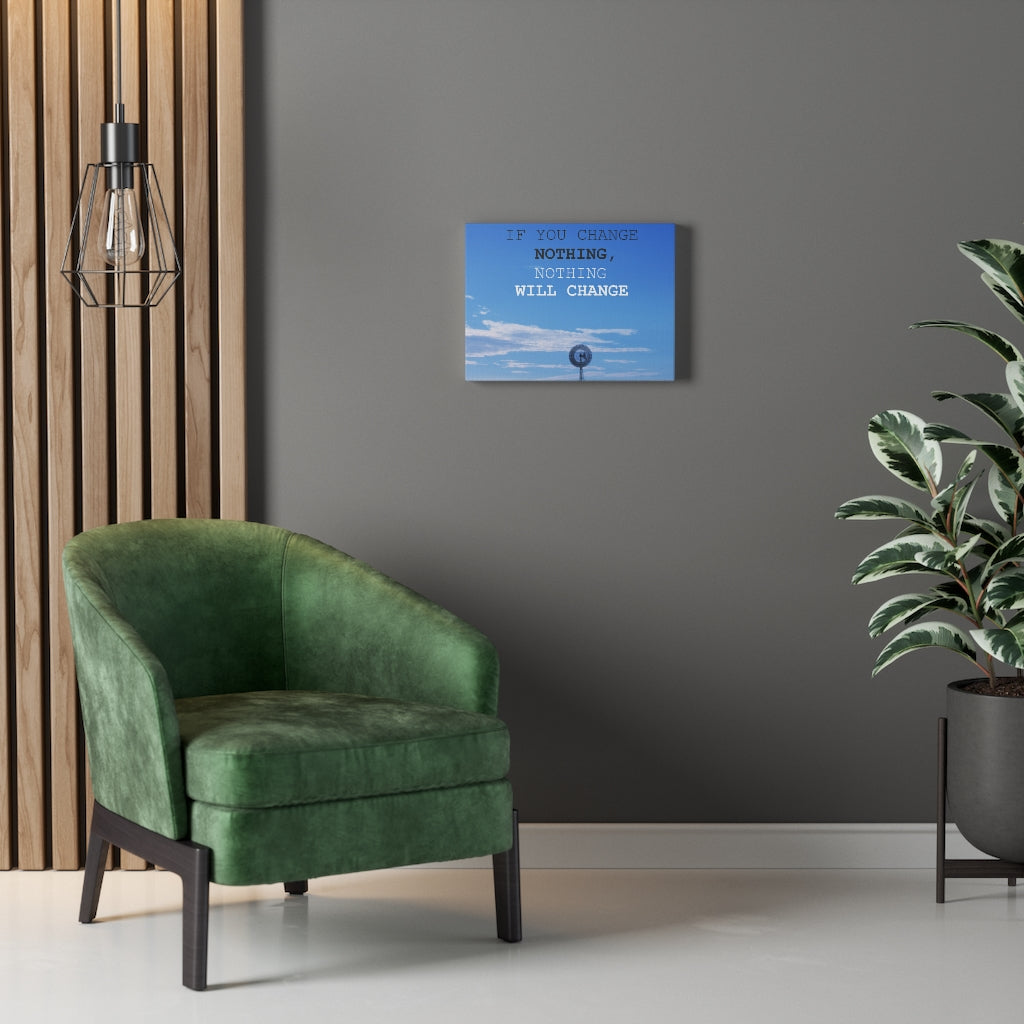 Scripture Walls Inspirational Wall Art If You Change Nothing Blue Motivational Print Ready to Hang Artwork Unframed-Express Your Love Gifts