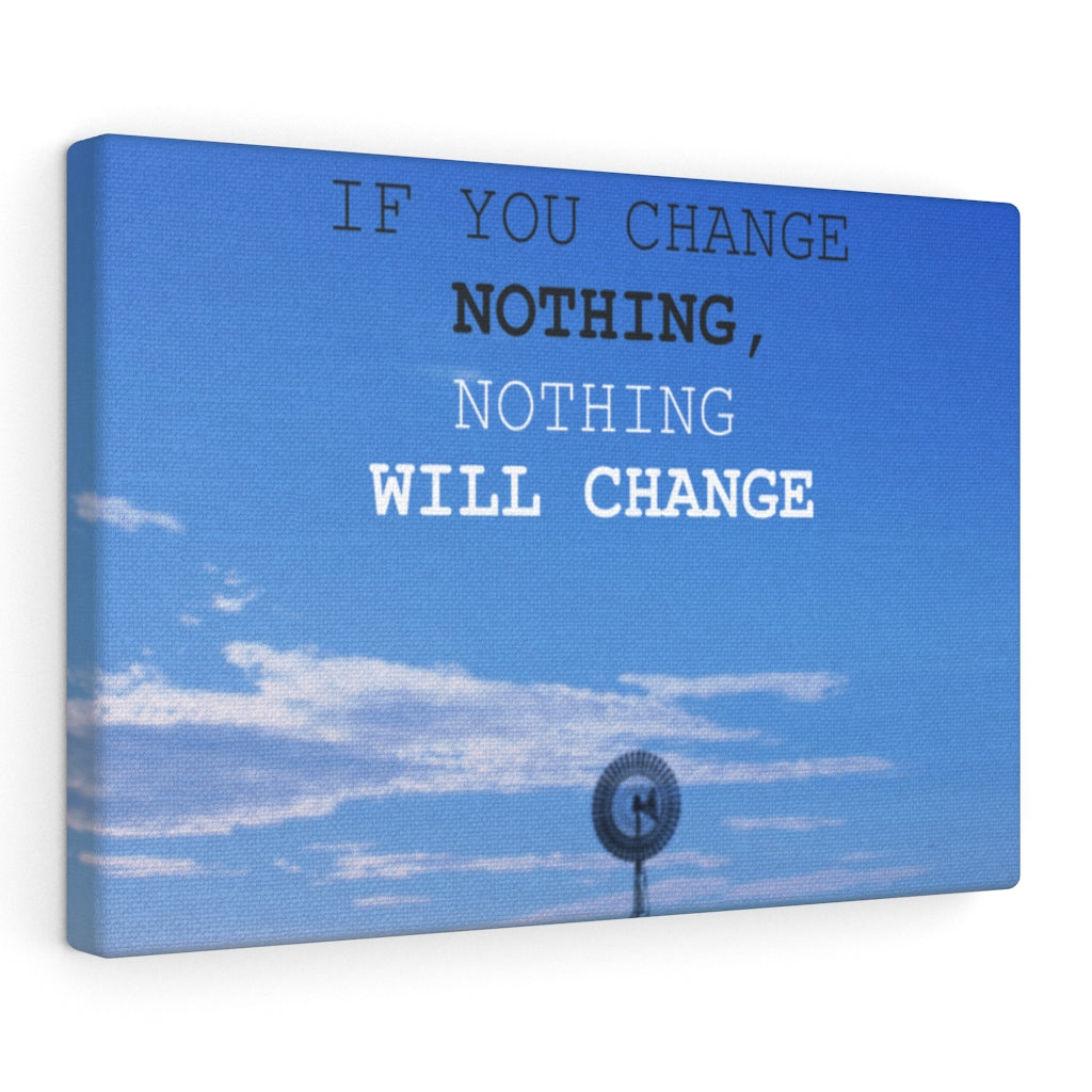 Scripture Walls Inspirational Wall Art If You Change Nothing Blue Motivational Print Ready to Hang Artwork Unframed-Express Your Love Gifts