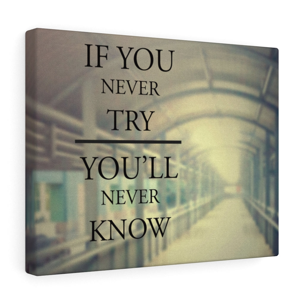 Scripture Walls Inspirational Wall Art If You Never Try Motivational Print Ready to Hang Artwork Unframed-Express Your Love Gifts
