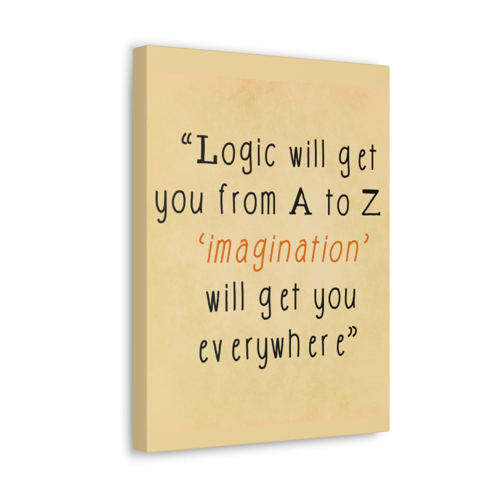 Scripture Walls Inspirational Wall Art Imagination Get You Everywhere Motivation Wall Decor for Home Office Gym Inspiring Success Quote Print Ready to Hang Unframed-Express Your Love Gifts
