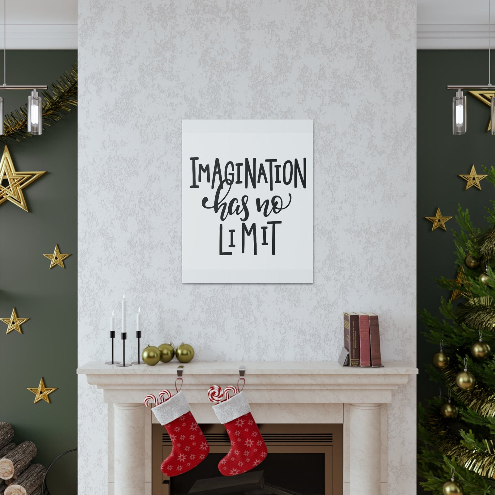 Scripture Walls Inspirational Wall Art Imagination Has No Limit Motivation Wall Decor for Home Office Gym Inspiring Success Quote Print Ready to Hang Unframed-Express Your Love Gifts