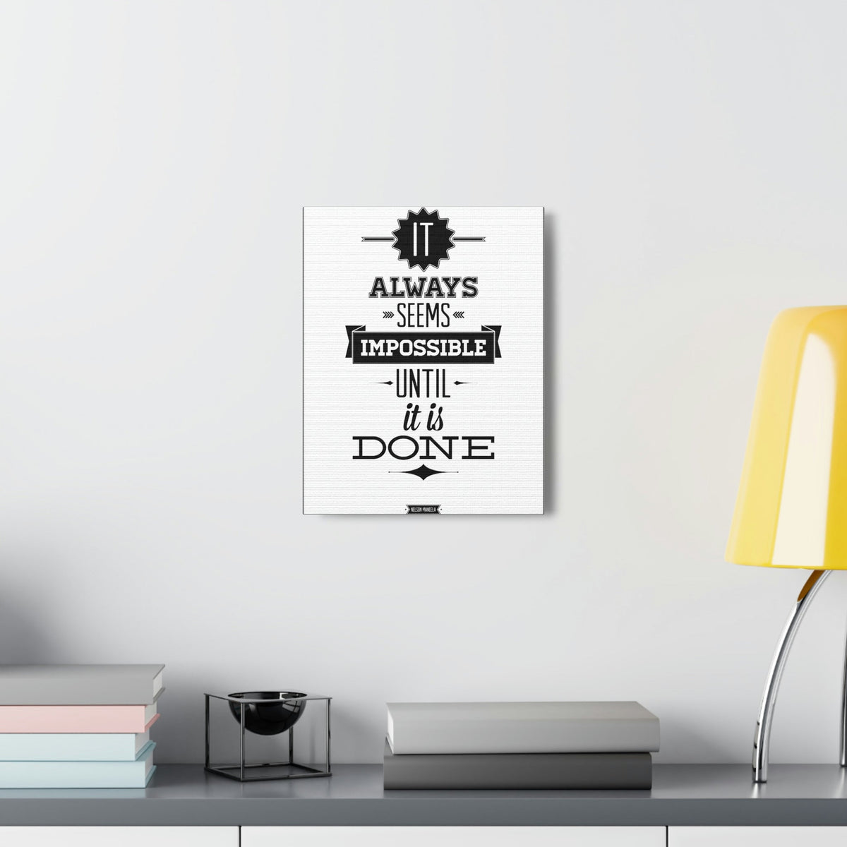 Scripture Walls Inspirational Wall Art Impossible Until It Is Done Motivation Wall Decor for Home Office Gym Inspiring Success Quote Print Ready to Hang Unframed-Express Your Love Gifts