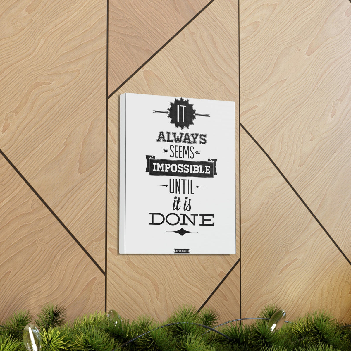 Scripture Walls Inspirational Wall Art Impossible Until It Is Done Motivation Wall Decor for Home Office Gym Inspiring Success Quote Print Ready to Hang Unframed-Express Your Love Gifts