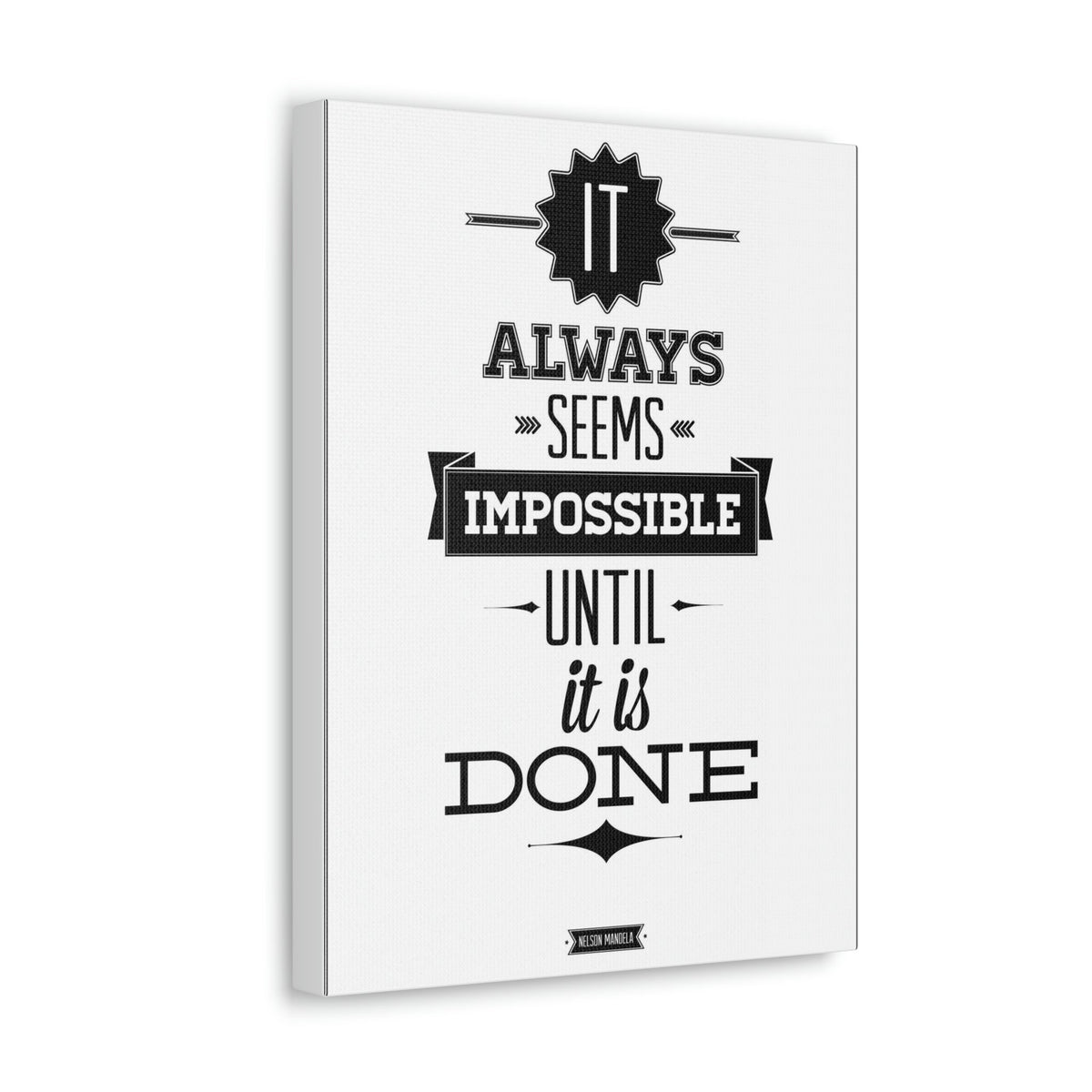 Scripture Walls Inspirational Wall Art Impossible Until It Is Done Motivation Wall Decor for Home Office Gym Inspiring Success Quote Print Ready to Hang Unframed-Express Your Love Gifts