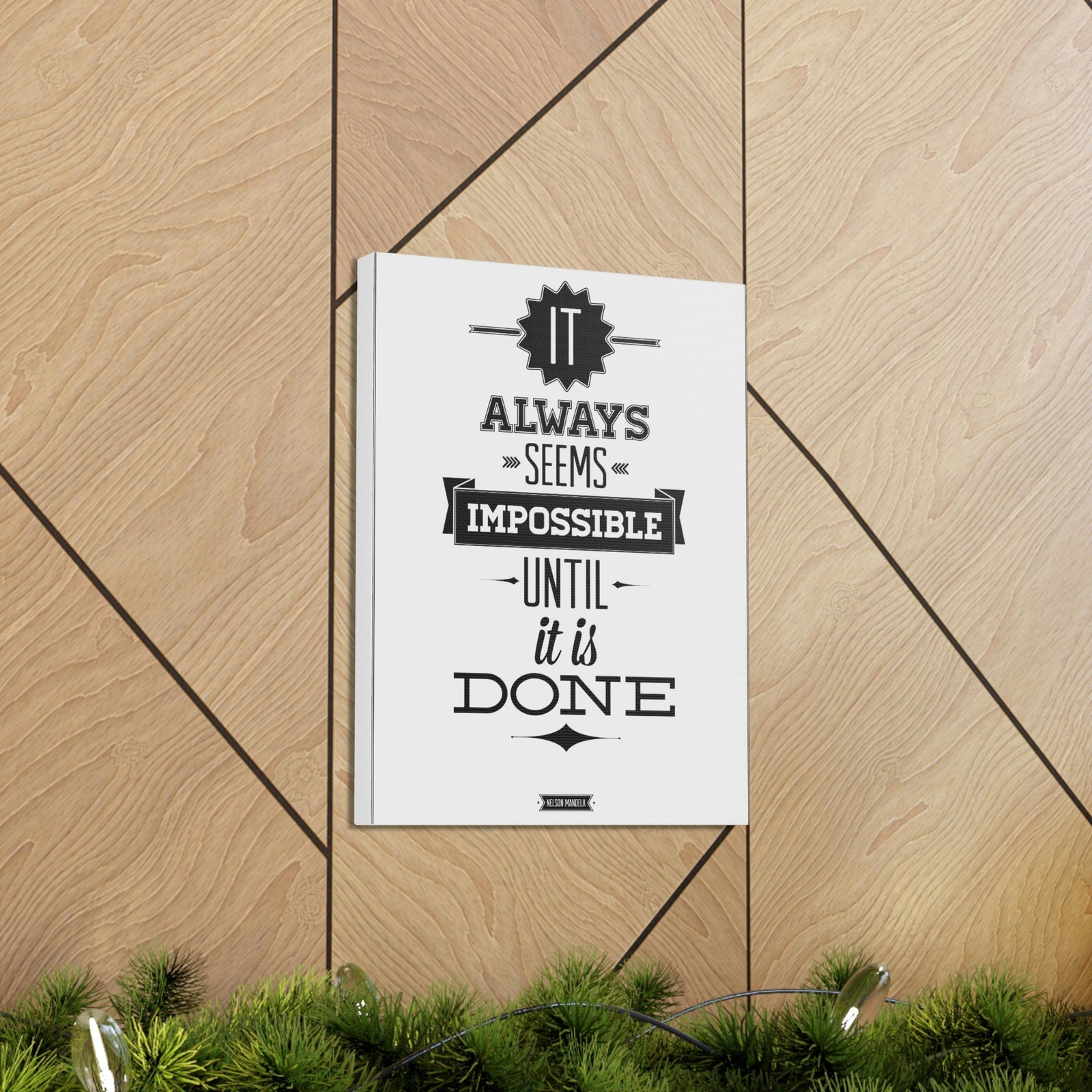 Scripture Walls Inspirational Wall Art Impossible Until It Is Done Motivation Wall Decor for Home Office Gym Inspiring Success Quote Print Ready to Hang Unframed-Express Your Love Gifts
