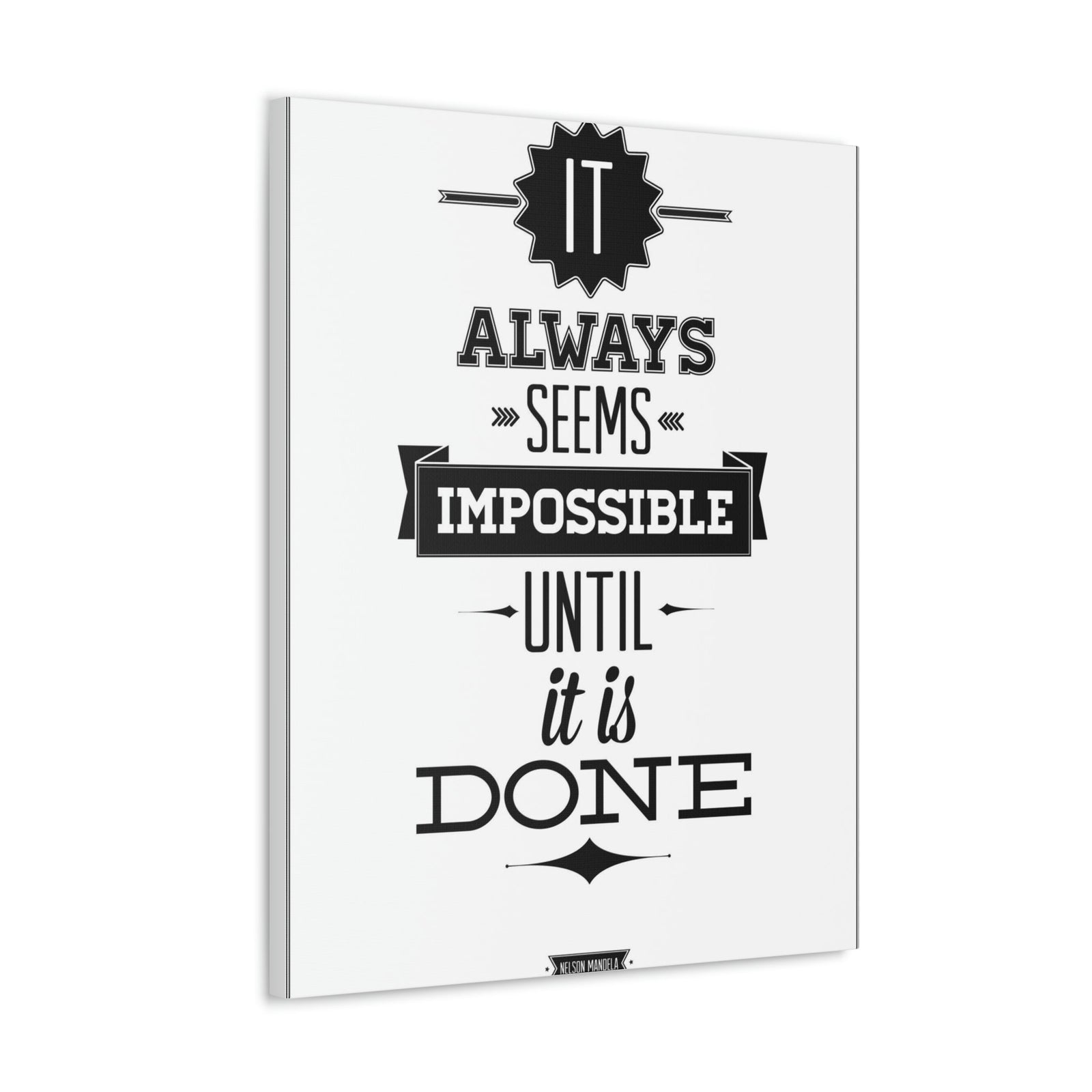Scripture Walls Inspirational Wall Art Impossible Until It Is Done Motivation Wall Decor for Home Office Gym Inspiring Success Quote Print Ready to Hang Unframed-Express Your Love Gifts