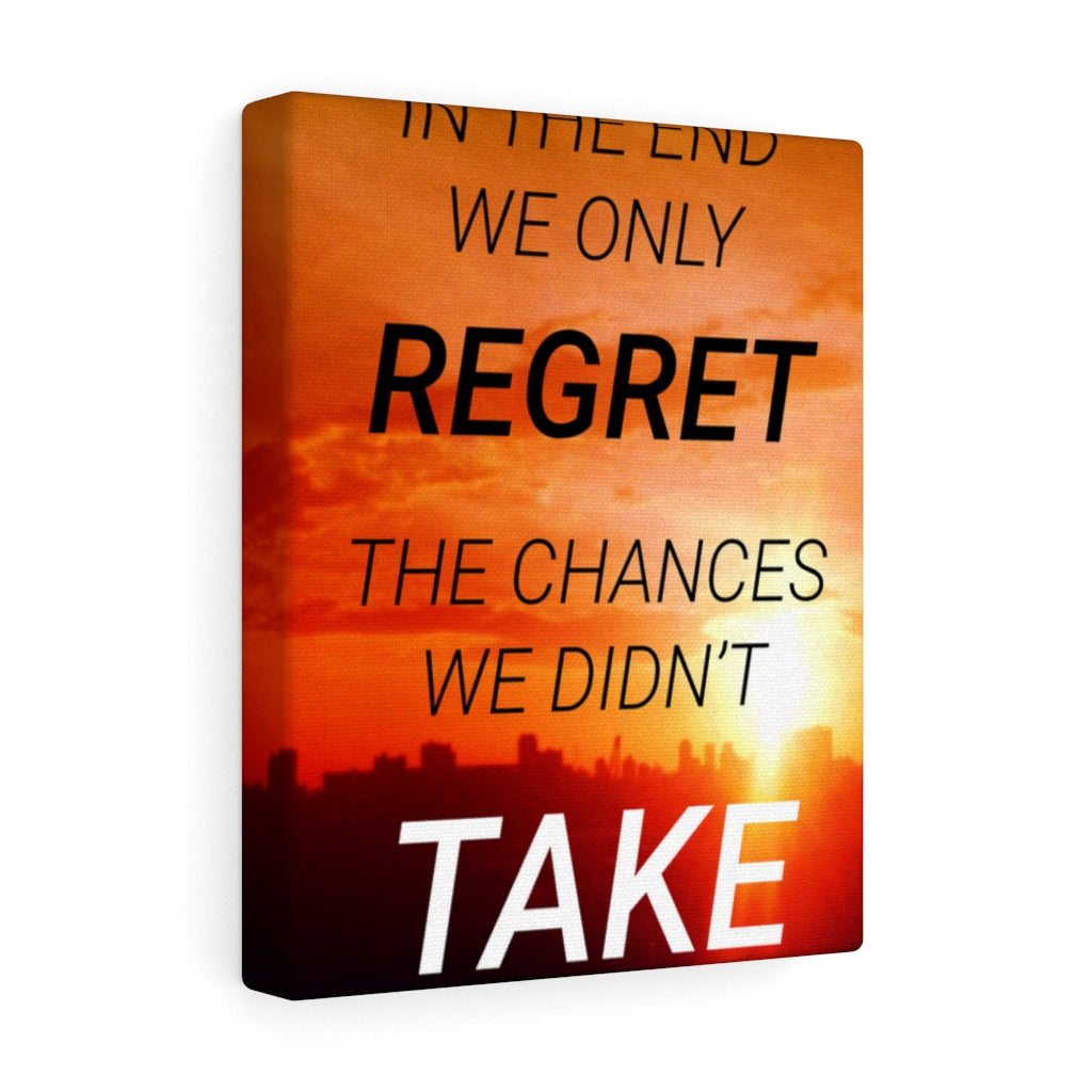 Scripture Walls Inspirational Wall Art In The End We Only Regret Orange Wall Art Motivational Motto Inspiring Prints Artwork Decor Ready to Hang Unframed-Express Your Love Gifts