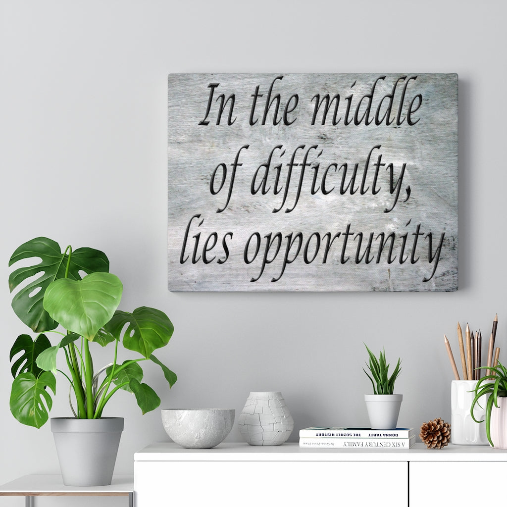 Scripture Walls Inspirational Wall Art In The Middle Of Difficulty Motivational Print Ready to Hang Artwork Unframed-Express Your Love Gifts