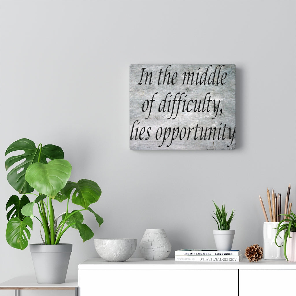 Scripture Walls Inspirational Wall Art In The Middle Of Difficulty Motivational Print Ready to Hang Artwork Unframed-Express Your Love Gifts