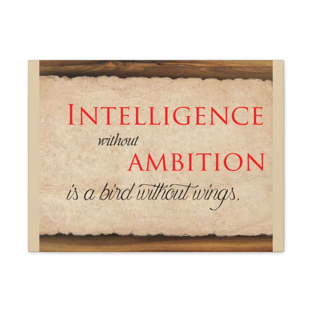 Scripture Walls Inspirational Wall Art Intelligence Without Ambition Motivation Wall Decor for Home Office Gym Inspiring Success Quote Print Ready to Hang Unframed-Express Your Love Gifts
