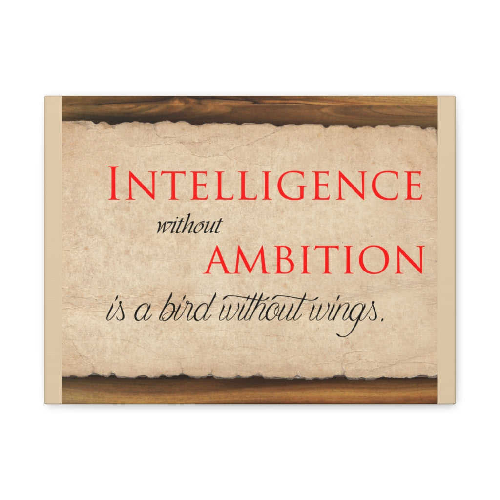Scripture Walls Inspirational Wall Art Intelligence Without Ambition Motivation Wall Decor for Home Office Gym Inspiring Success Quote Print Ready to Hang Unframed-Express Your Love Gifts