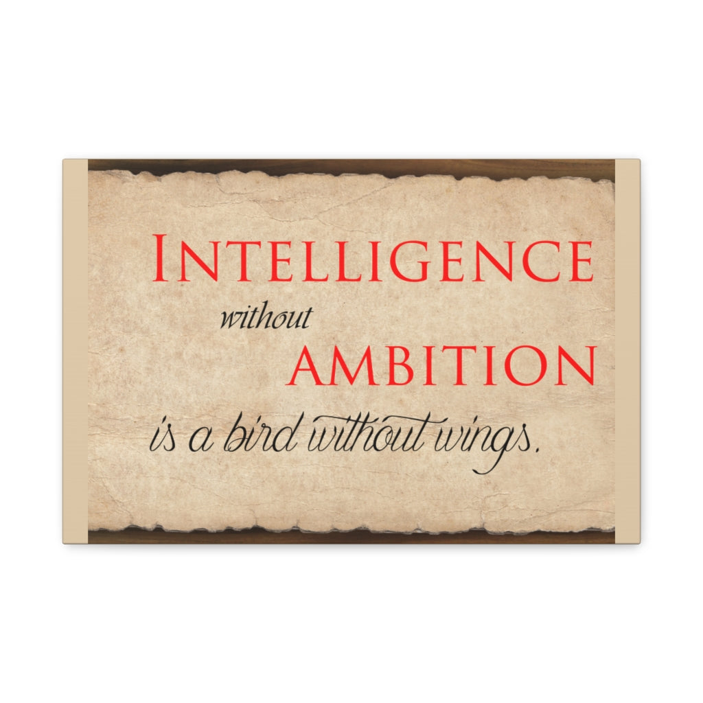 Scripture Walls Inspirational Wall Art Intelligence Without Ambition Motivation Wall Decor for Home Office Gym Inspiring Success Quote Print Ready to Hang Unframed-Express Your Love Gifts