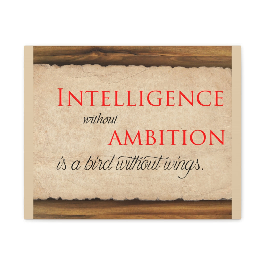 Scripture Walls Inspirational Wall Art Intelligence Without Ambition Motivation Wall Decor for Home Office Gym Inspiring Success Quote Print Ready to Hang Unframed-Express Your Love Gifts