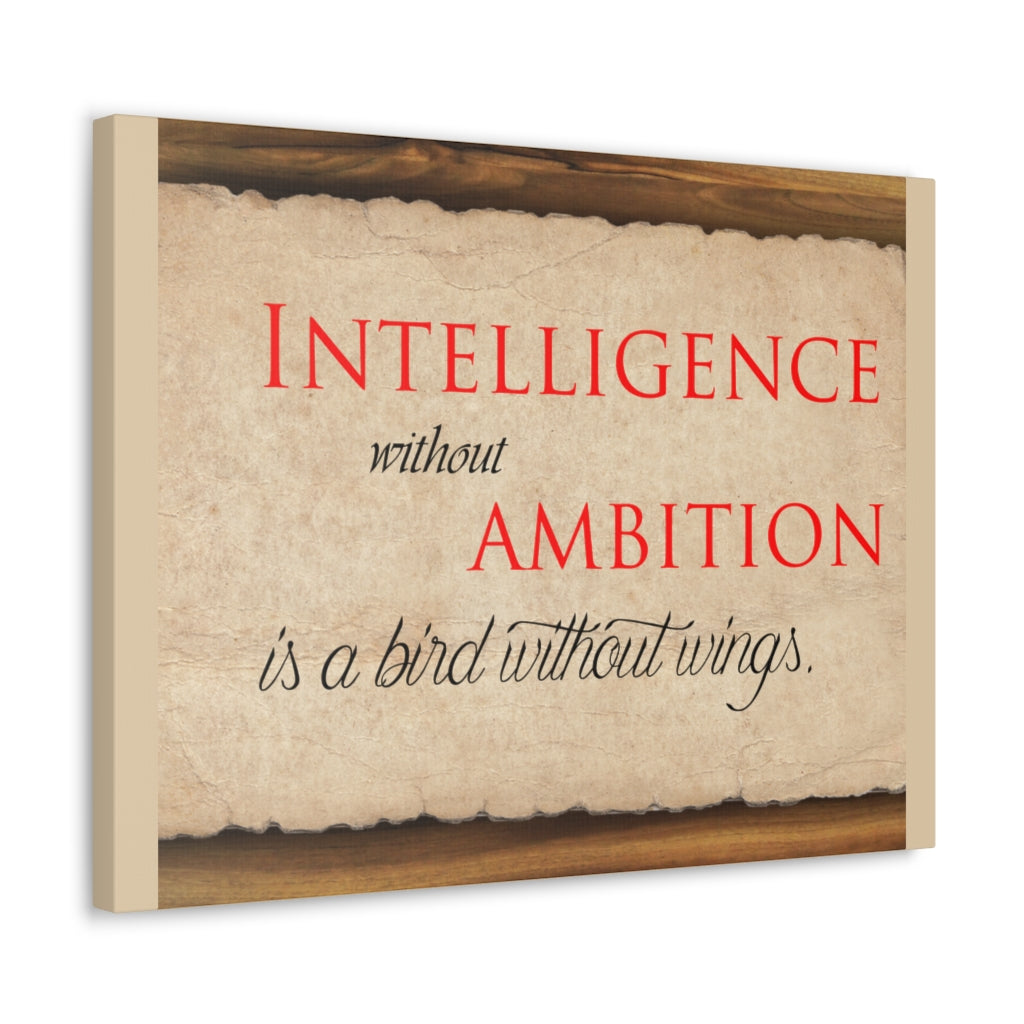 Scripture Walls Inspirational Wall Art Intelligence Without Ambition Motivation Wall Decor for Home Office Gym Inspiring Success Quote Print Ready to Hang Unframed-Express Your Love Gifts