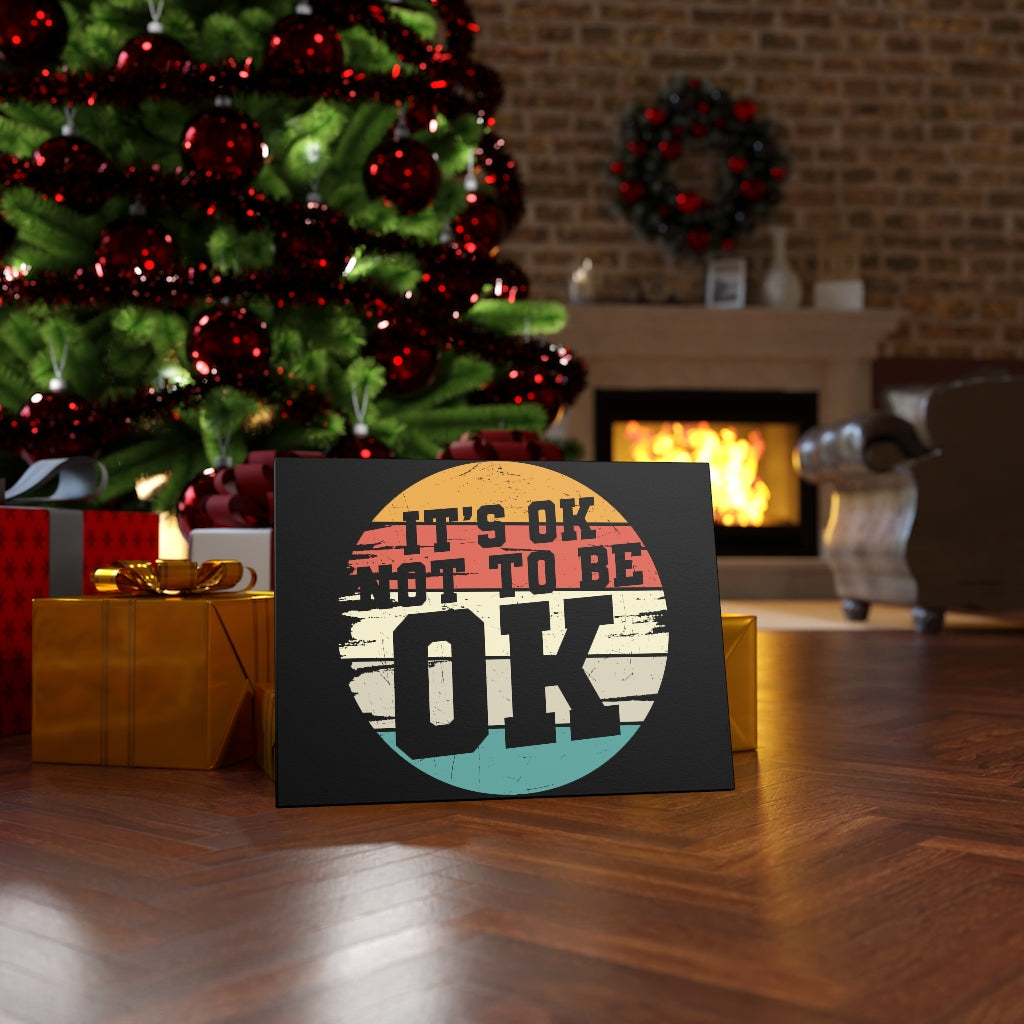 Scripture Walls Inspirational Wall Art It's Ok Not To Be Ok Wall Art Motivation Wall Decor for Home Office Gym Inspiring Success Quote Print Ready to Hang Unframed-Express Your Love Gifts
