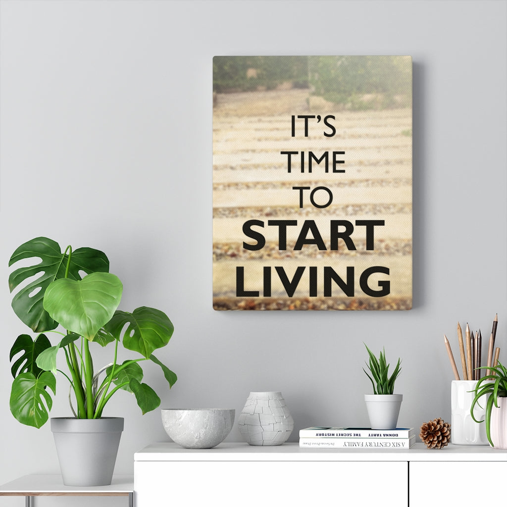 Scripture Walls Inspirational Wall Art Its Time To Start Living Motivational Print Ready to Hang Artwork Unframed-Express Your Love Gifts