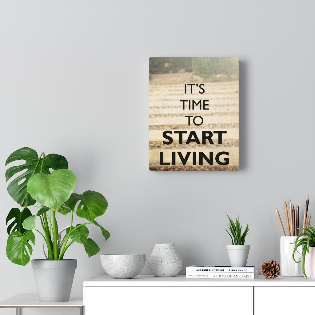 Scripture Walls Inspirational Wall Art Its Time To Start Living Motivational Print Ready to Hang Artwork Unframed-Express Your Love Gifts