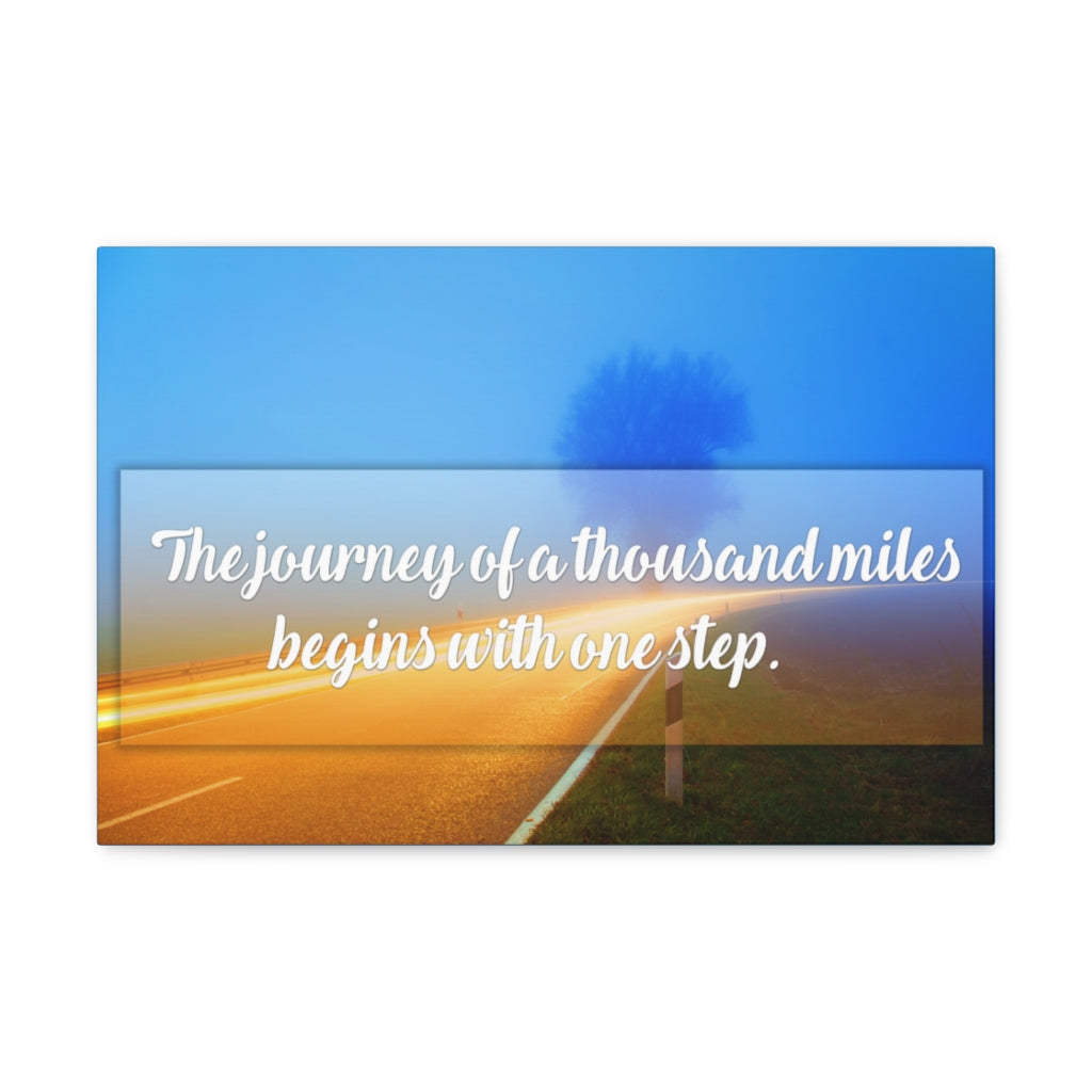Scripture Walls Inspirational Wall Art Journey With One Step Motivation Wall Decor for Home Office Gym Inspiring Success Quote Print Ready to Hang Unframed-Express Your Love Gifts