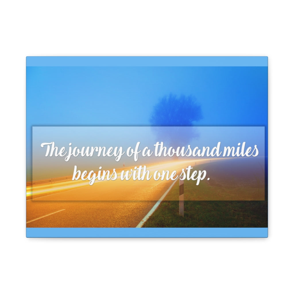 Scripture Walls Inspirational Wall Art Journey With One Step Motivation Wall Decor for Home Office Gym Inspiring Success Quote Print Ready to Hang Unframed-Express Your Love Gifts