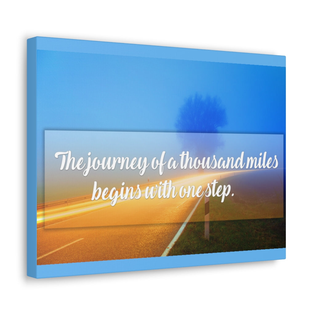 Scripture Walls Inspirational Wall Art Journey With One Step Motivation Wall Decor for Home Office Gym Inspiring Success Quote Print Ready to Hang Unframed-Express Your Love Gifts