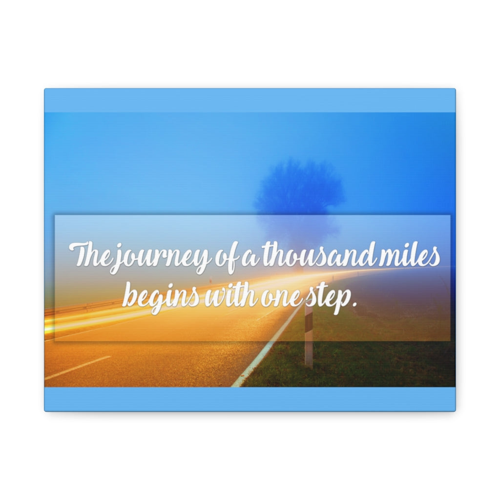 Scripture Walls Inspirational Wall Art Journey With One Step Motivation Wall Decor for Home Office Gym Inspiring Success Quote Print Ready to Hang Unframed-Express Your Love Gifts