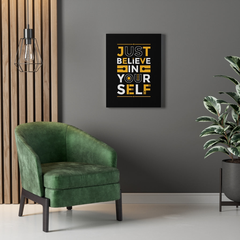 Scripture Walls Inspirational Wall Art Just Believe In Your Self Wall Art Motivation Wall Decor for Home Office Gym Inspiring Success Quote Print Ready to Hang Unframed-Express Your Love Gifts