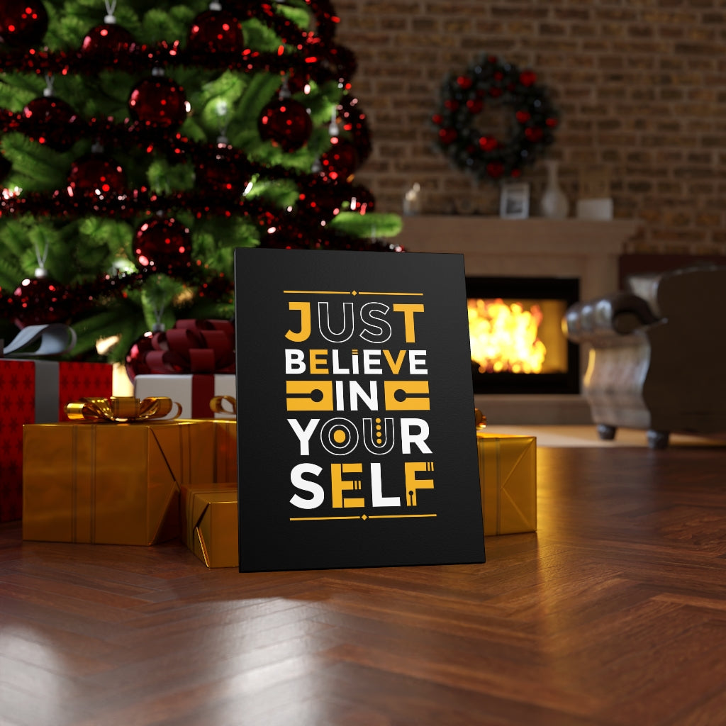 Scripture Walls Inspirational Wall Art Just Believe In Your Self Wall Art Motivation Wall Decor for Home Office Gym Inspiring Success Quote Print Ready to Hang Unframed-Express Your Love Gifts