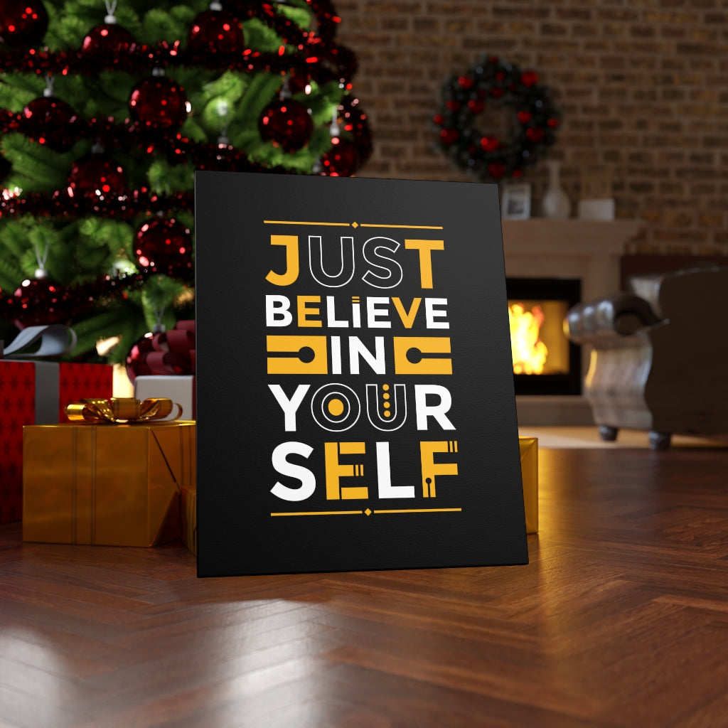 Scripture Walls Inspirational Wall Art Just Believe In Your Self Wall Art Motivation Wall Decor for Home Office Gym Inspiring Success Quote Print Ready to Hang Unframed-Express Your Love Gifts