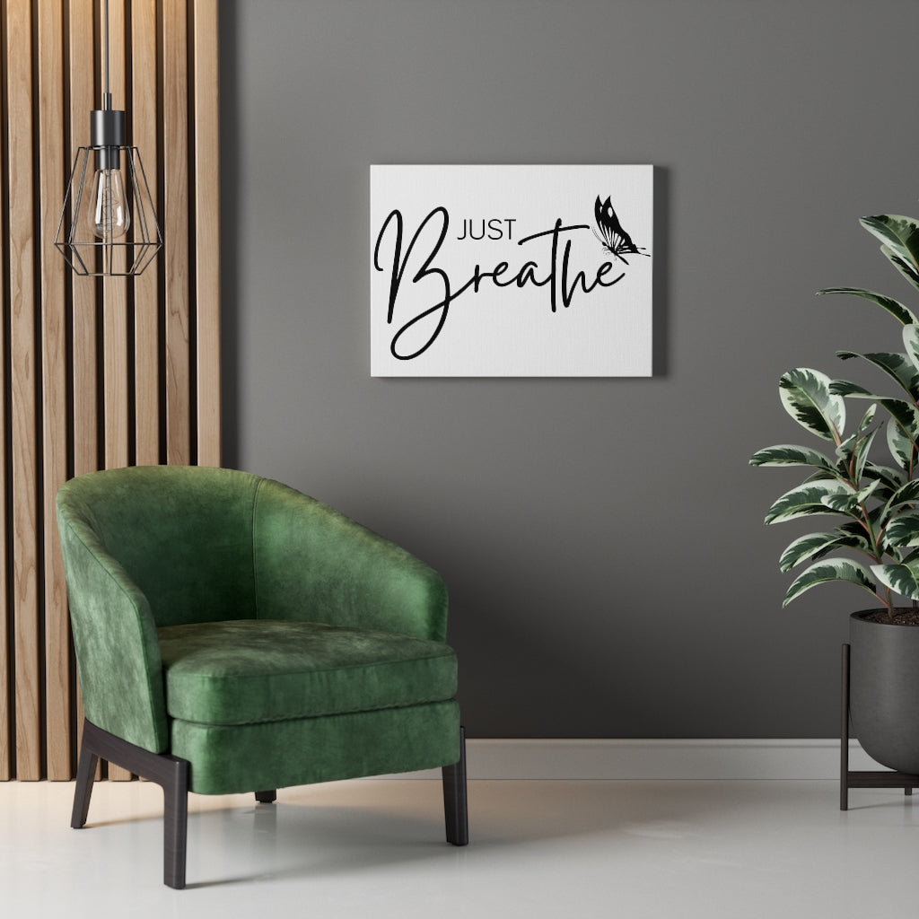 Scripture Walls Inspirational Wall Art Just Breathe Butterfly Wall Art Motivation Wall Decor for Home Office Gym Inspiring Success Quote Print Ready to Hang Unframed-Express Your Love Gifts