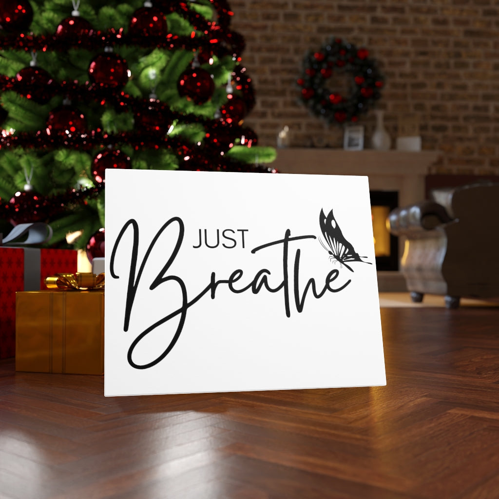 Scripture Walls Inspirational Wall Art Just Breathe Butterfly Wall Art Motivation Wall Decor for Home Office Gym Inspiring Success Quote Print Ready to Hang Unframed-Express Your Love Gifts
