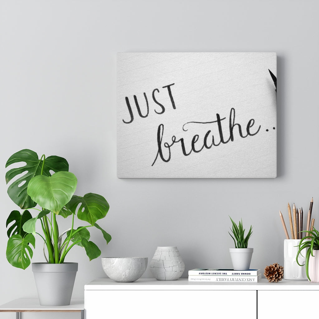 Scripture Walls Inspirational Wall Art Just Breathe Plain Motivational Print Ready to Hang Artwork Unframed-Express Your Love Gifts