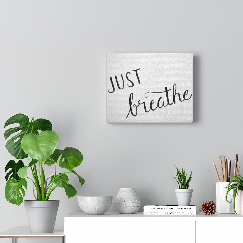 Scripture Walls Inspirational Wall Art Just Breathe Plain Motivational Print Ready to Hang Artwork Unframed-Express Your Love Gifts