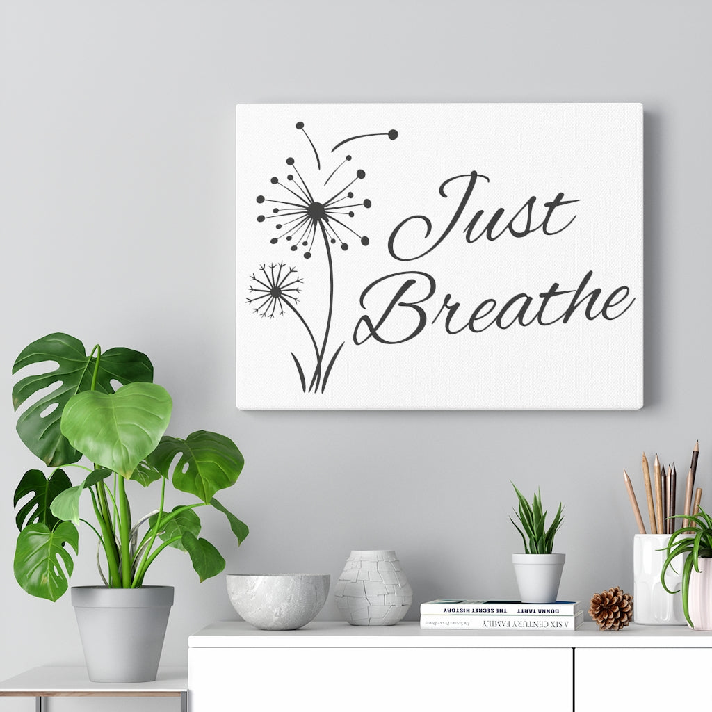 Scripture Walls Inspirational Wall Art Just Breathe Wall Art Motivation Wall Decor for Home Office Gym Inspiring Success Quote Print Ready to Hang Unframed-Express Your Love Gifts